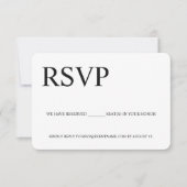 Chic Reserved Seats Company Event Digital Response RSVP Kaartje (Voorkant)