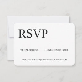 Chic Reserved Seats Company Event Digital Response RSVP Kaartje