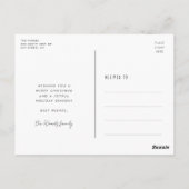 Chic retro art deco Merry kerst Briefkaart (Achterkant)