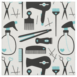 Chic Retro Blauwgroen Black White Hair Salon Tools Stof