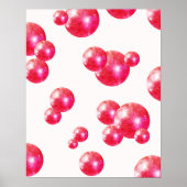 Chic Retro Bold Disco Balls Roze en Oranje Poster (Voorkant)
