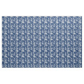 Chic Retro Deep Blue & White Hair Salon Tools Stof (Yard (91,4 cm))
