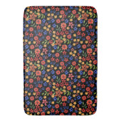 Chic Retro Floral Print Custom Bath Mat (Voorkant Verticaal)