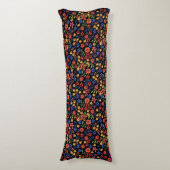 Chic Retro Floral Print Custom Body Pillow Lichaamskussen (Voorkant Verticaal)