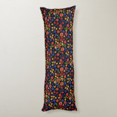 Chic Retro Floral Print Custom Body Pillow Lichaamskussen (Achterkant (Verticaal))