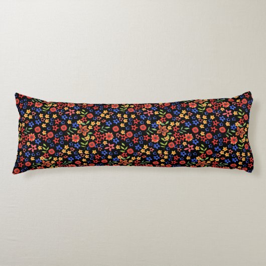 Chic Retro Floral Print Custom Body Pillow Lichaamskussen (Voorkant)