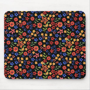 Chic Retro Floral Print Custom Mousepad Muismat