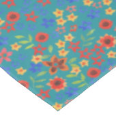 Chic Retro Floral Print op Blauwgroen tablet Tafelkleed (Gekanteld)