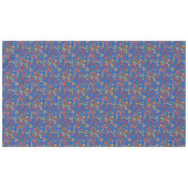 Chic Retro Floral Print op Blue Tablecloth Tafelkleed (Voorkant (Horizontaal))