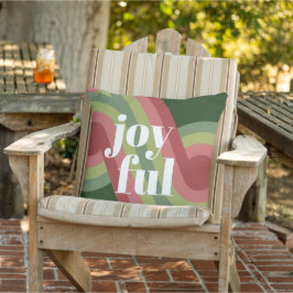 Chic Retro Funky Abstract Waves Art Patroon Buitenkussen