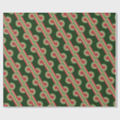 Chic Retro Funky Abstract Waves Art Patroon Cadeaupapier (Vlak)