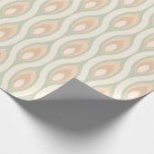 Chic Retro Funky Abstract Waves Art Patroon Cadeaupapier (Hoek)