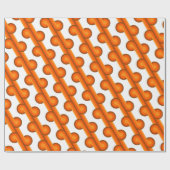 Chic Retro Funky Abstract Waves Art Patroon Cadeaupapier (Vlak)