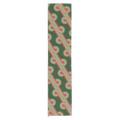 Chic Retro Funky Abstract Waves Art Patroon Korte Tafelloper (Voorkant)