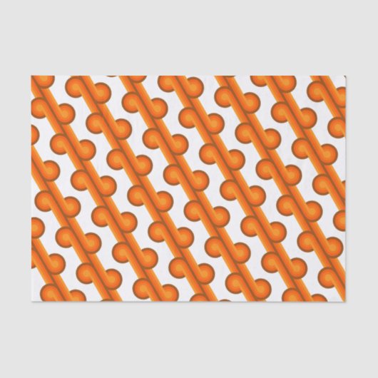 Chic Retro Funky Abstract Waves Art Patroon Tissuepapier (Voorkant)