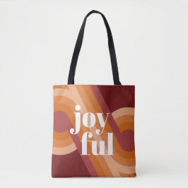 Chic Retro Funky Abstract Waves Art Patroon Tote Bag
