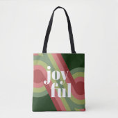 Chic Retro Funky Abstract Waves Art Patroon Tote Bag (Voorkant)