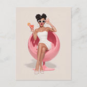 Chic Retro Glam Vibes Briefkaart (Voorkant)