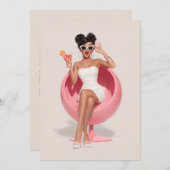 Chic Retro Glam Vibes Kaart (Voorkant / Achterkant)