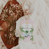 Chic Retro Palm Springs Baby shower Cadeaulabel