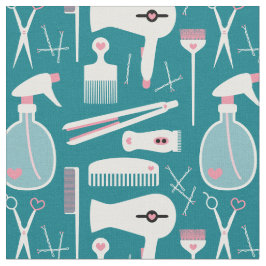 Chic Retro Roze White Blauwgroen Hair Salon Tools Stof
