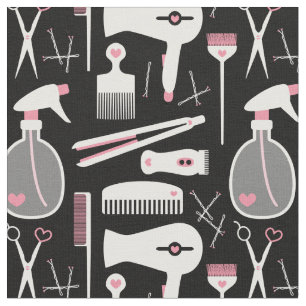 Chic Retro Roze Wit Zwart Haar Salon Gereedschap Stof