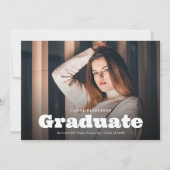 Chic Retro  Stijl Afstuderen voor fotocollage Aankondiging (Voorkant)