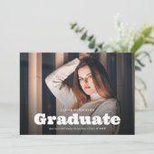 Chic Retro  Stijl Afstuderen voor fotocollage Aankondiging (Staand voorkant)