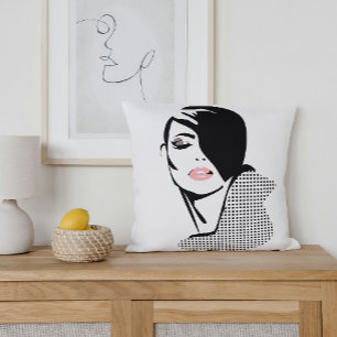 Chic retro stippels mode meisje kussen