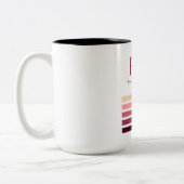 Chic Retro Stripes Monogram Coffee Mug Tweekleurige Koffiemok (Links)