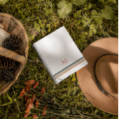 Chic Retro Stripes Monogram Notitieboek Journal