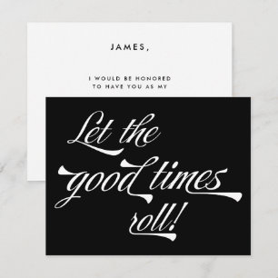 Chic Retro  Typografie is mijn Groomsman Kaart