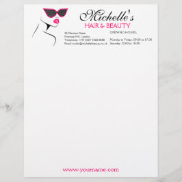 Chic Retro Zwart Roze Polka Dot Zonnebril Schoonhe Briefhoofd