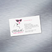 Chic Retro Zwart Roze Polka Dot Zonnebril Schoonhe Magnetisch Visitekaartje (Voorbeeld)