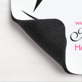 Chic Retro Zwart Roze Polka Dot Zonnebril Schoonhe Muismat (Hoek)