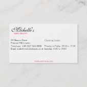 Chic Retro Zwart Roze Polka Dot Zonnebril Schoonhe Visitekaartje (Achterkant)