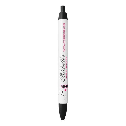 Chic Retro Zwart Roze Polka Dot Zonnebril Schoonhe Zwarte Inkt Pen (Voorkant Verticaal)