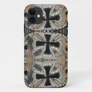 Chic rhinestone cowgirl western land kruising iPhone 11 hoesje