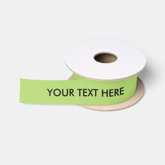 CHIC RIBBON_179 GREEN SOLID. ZWARTE TEKST SATIJNEN LINT