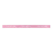 CHIC RIBBON_247 PINK SOLID. WITTE TEKST SATIJNEN LINT (Voorkant)
