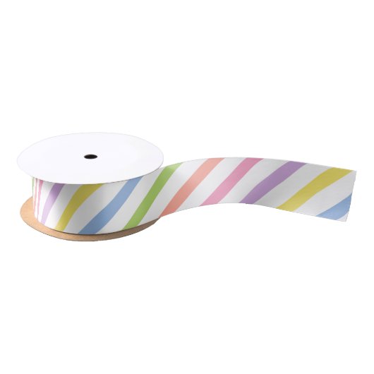 CHIC RIBBON_FUN PASTEL STRIPES SATIJNEN LINT (Spoel)