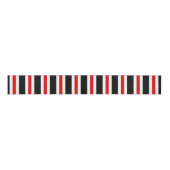 CHIC RIBBON_HOLIDAY 07 BLACK/12 RED STRIPES GROSGRAIN LINT (Voorkant)