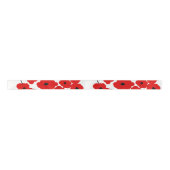 CHIC RIBBON_MOD RED & BLACK POPPIES SATIJNEN LINT (Voorkant)