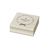 Chic Ribbon Round Elegant Family Return Address Rubberstempel (Stempel)