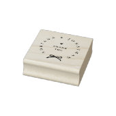 Chic Ribbon Round Elegant Wedding Thank You Rubberstempel (Stempel)