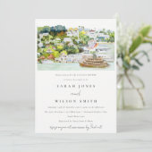 Chic River Cruise Country Landscape Couples Kaart (Staand voorkant)