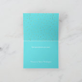 Chic Robins Egg Blauw en Goud Bedankbriefkaart Bedankkaart (Binnen)