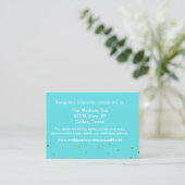 Chic Robins Egg Blue Wedding Enclosure Kaart (Staand voorkant)