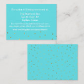 Chic Robins Egg Blue Wedding Enclosure Kaart (Voorkant / Achterkant)