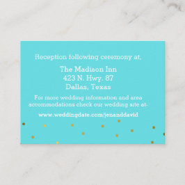 Chic Robins Egg Blue Wedding Enclosure Kaart